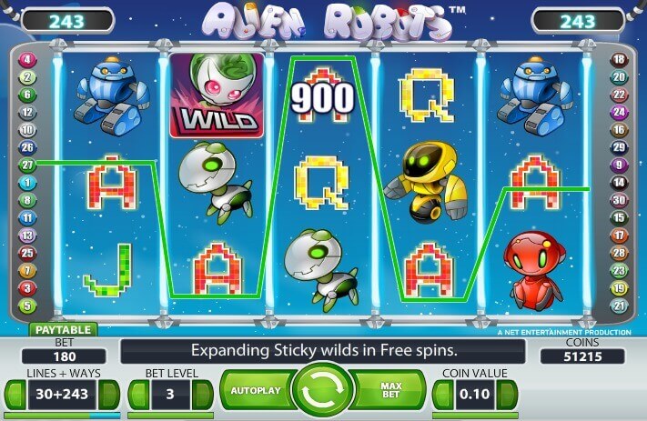 Видео-слоты «Alien Robots» на сайте 1 Win казино